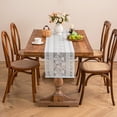 thumbnail image 4 of ZZkhGO Lace Tablecloth, Hollowed Out Rural Dining Table Decoration for Home, 11.81 x 70.87 Inch Strip Runner with Polyester Material for Tea Table, Coffee Table, Light Blue, 4 of 7