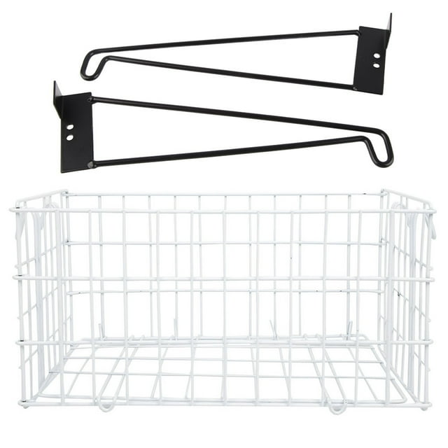 Cesta trasera plegable de metal antioxidante de gran capacidad para silla de ruedas de 40 x 26 x 20 cm