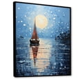 thumbnail image 2 of Designart "Reflecting on Sailing Boats IV" Coastal Boat Floater Framed Wall Art Living Room, 2 of 7