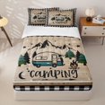 thumbnail image 2 of Erosebridal Cartoon Camper Zipper Full Size Comforter Sets with Fitted Sheet and 2 Pillowcases, Camping RV Car Zipper Bedding Set, 2 of 7