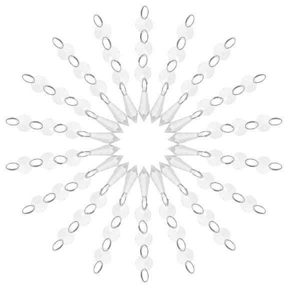 MLINS  20 Pcs Crystal Decoration Outdoor Chandelier Gazebo Clear Ornaments Pendant Light