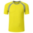 thumbnail image 2 of TSSOE Kids Boys Short Sleeve T-Shirts Quick Dry Gym Football Running Athletic Shirt Sports Yellow 2XL, 2 of 3