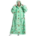 thumbnail image 4 of Sudadera con capucha tipo manta, holgada, larga y cálida, para uso diario, para estar en casa, 4 of 5