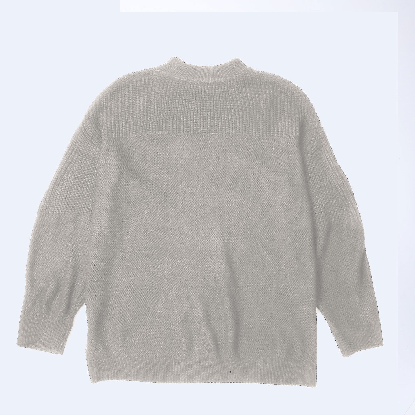 Holzkary Women's Casual Long Sleeve Sweaters Women's Casual Long Sleeve Sweaters Loose Crewneck Knit Solid Pullover Sweater Jumper Tops Loose Crewneck Knit Solid Pullover Sweater Jumper Tops Grey M