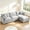 Gray+3 seats, variant on QuzyAor 102" Chenille Modular Sectional Sofa, L Shaped Cloud Couch with Movable Ottoman, DIY Comfy Couch for Living Room, Green