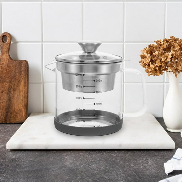 Food Strainer Nut Milk Bag Replacement Yogurt Strainer Stainless Steel Iced Tea Pitcher Juice Beverage Carafe with Scale