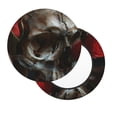 thumbnail image 2 of Balery Realistic Rose Skull Fundas de asiento para taburete de bar redondo de tela de terciopelo ajustables que protegen de arañazos y manchas para sillas de 14 a 17 pulgadas.-13 inch, 2 of 7