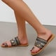 thumbnail image 5 of Sandalias de verano Nuevo Metal Lentejuelas decorativas Zapatos de mujer planos con punta deslizante Wmkox8yii nm6573, 5 of 7