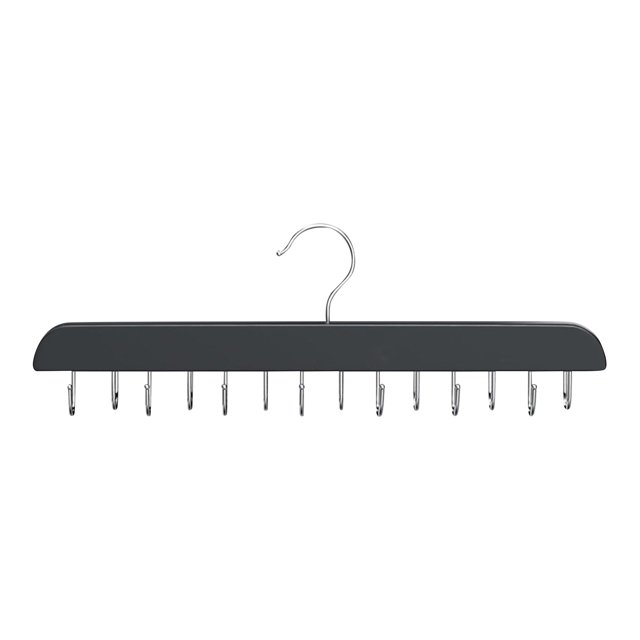 Popular! Belt Rack, Wardrobe Wooden Belt Storage Rack, Large Capacity Wardrobe Belt Rack With 14 Hooks, Premium Saving Belt RackClearance