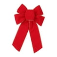 thumbnail image 6 of Almencla 4xRed Christmas Ribbon Bows Christmas Ornament for Gift Wrapping Garland Party 20cmx30cm, 6 of 8
