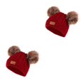 thumbnail image 2 of Conjunto de gorro y guantes Minnieouse para niños térmico flexible con pompón, 2 of 6