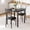 black, variant on 3-Piece Kitchen Dining Room Table Chair Set for Small Space, Indoor Modern Dinette Set for 2, Square Dinner Table Set for Dinette, Breakfast, Black