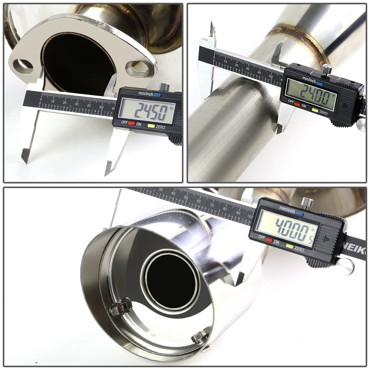 DNA Motoring CBE-OE-HC122 Honda Civic Coupe FG3 / FG4 Stainless Steel 4" Tip Oval Muffler Catback Exhaust System