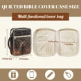 thumbnail image 7 of Xoenoiee Deer Cross Print Bible Cover Case for Women Men Quilted Cotton Bible Carrying Cases Protective Bag with Handle and Zippered Pocket for Christian Study Supplies Church Gifts, 7 of 7