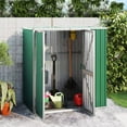 thumbnail image 3 of vidaXL Tool Shed Outdoor Storage Shed with Lockable Door Galvanized Steel, 3 of 18