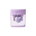 thumbnail image 1 of 10Pcs Heart Shaped Pencil Sharpener, Vacemry Back ToSchoolPencil Sharpener, Four-Color Heart-Shaped Rotating Double Hole Design, Transparent Cover Cutter For KidsStudentsClassroom Home Office,, 1 of 4