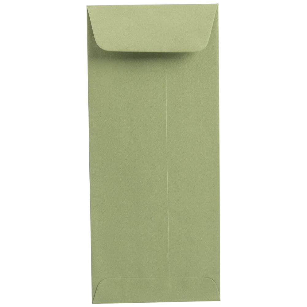 JAM PAPER #10 Business Colored Envelopes with Peel and Seal Closure Green Recycled 50/Pack 4 1/8 x 9 1/2 