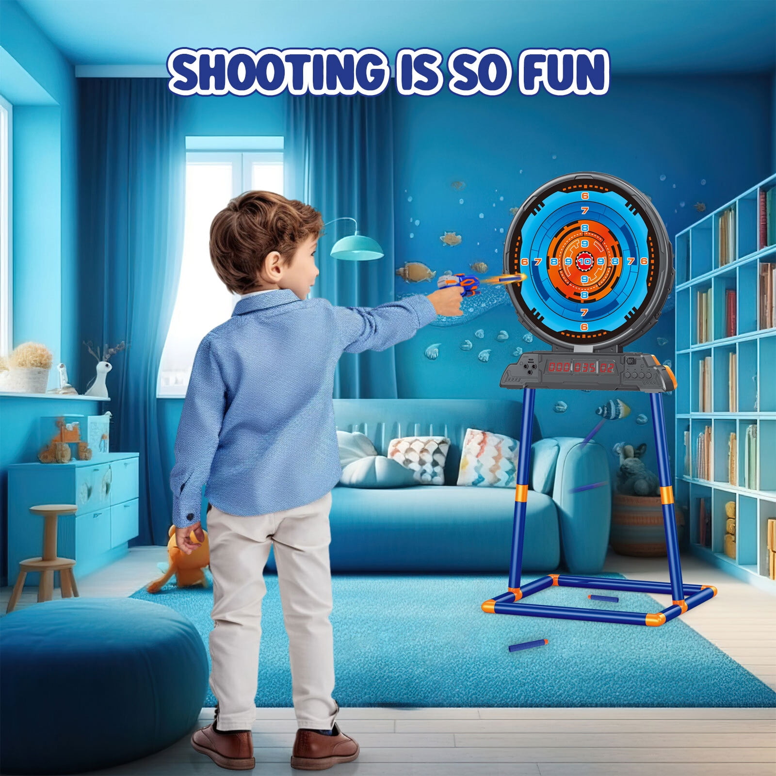 Freecat Digital Target Game for Boys, Shooting Practice, Kids Target Shooting Games Toys for 5-12 Year Old Boys