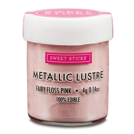 Edible Lustre Dust Metallic Fairy Floss Pink 4 Grams Cake Dust By Sweet Sticks, Cake Decorating Shimmer & Shimmer Drinks