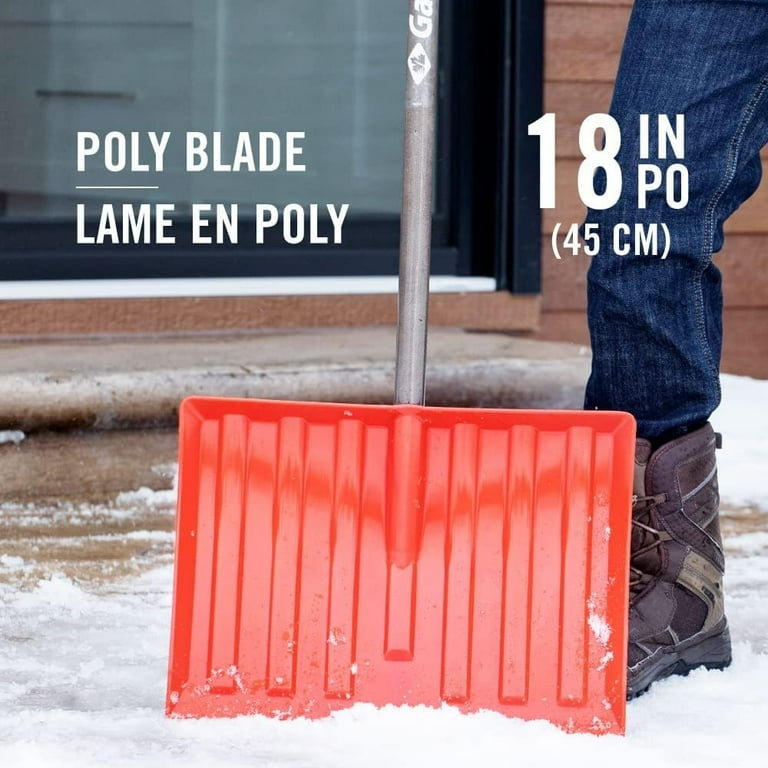 Garant Nordic Snow Shovel NPW18KD - 18-Inch Poly Blade, Hardwood