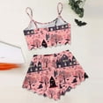 thumbnail image 4 of CONFREE Halloween Women Pajamas Sets Sleeveless Sleepwear Tops Shorts Hallowmas Pumpkin Ghost Pjs for Women Cozy Nightwear, 4 of 4