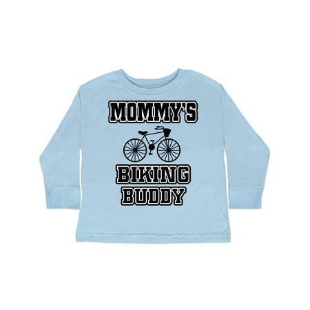 

Inktastic Mommys Biking Buddy Gift Toddler Boy or Toddler Girl Long Sleeve T-Shirt