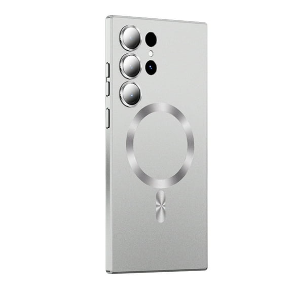 Jiahe Cover for Samsung Galaxy S23 Plus, Compatible with MagSafe Case,Lightweight Shockproof Liquid Silicone Rubber Lens Protector TPU Slim Case Cover, silver