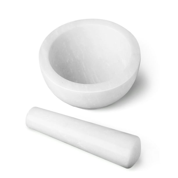Marble Mortar and Pestle Set Solid Granite Stone Grinder Bowl Holder