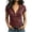 Wine, variant on Babysbule Women Zip Mock Neck Set-In Short Sleeve Pullover Regular Fit Casual Tee for Spring Summer Sport Daily Vacation Outfits