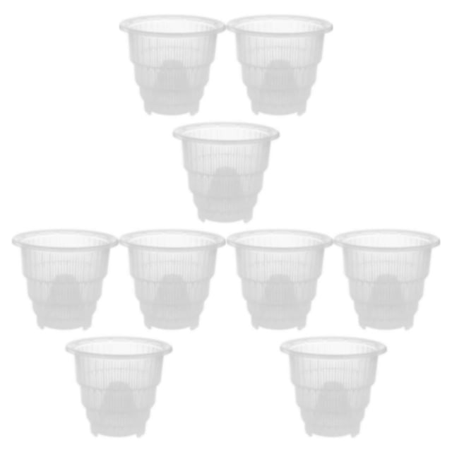 Langgg 3piece Round Edge Flower Planter Resistant To Wear And Tear Eco-friendly Non-toxic Container Planter Transparent Color 3Set