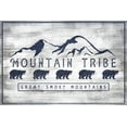 thumbnail image 1 of Great Smoky Mountains, Mountain Tribe, Black Bear and Mountains, Rustic (36x54 Giclee Gallery Art Print, Vivid Textured Wall Decor), 1 of 3