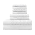 thumbnail image 2 of Superior Turkish Cotton Highly-absorbent 8-Piece Towel Set for Bathroom, Spa, and Gym, Pacific Blue, 2 of 10