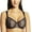 White, variant on by felina women's decadent semi demi unlined bra, black, 32c