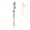 Gold, variant on 14G Hinged Clicker Triple Oval CZ Belly Button Ring with Chain Dangle Piercings Jewelry for Women Sold Each