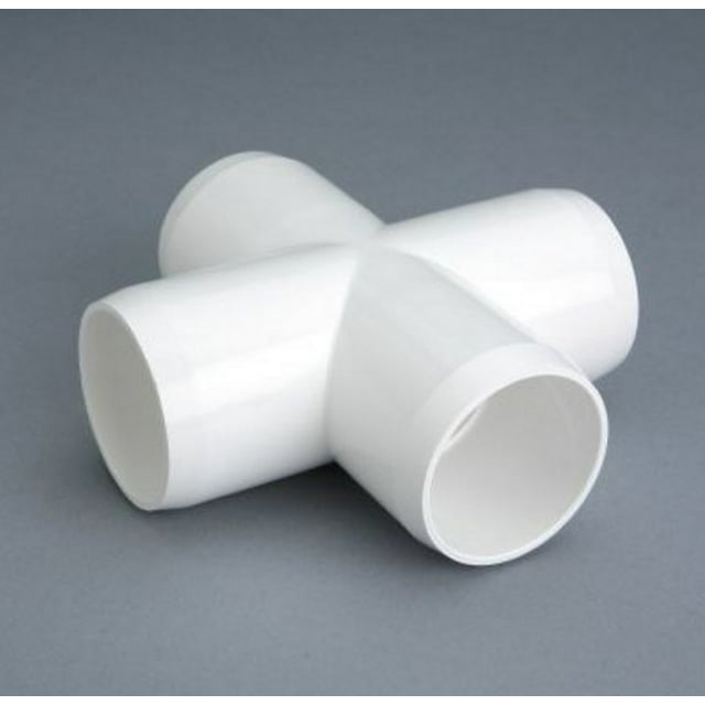 Accesorio de tubería de cuatro vías de UPVC de grado de muebles ASTM SCH40, junta de plástico cruzada de cuatro vías