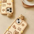 thumbnail image 2 of for iPhone 14 Pro Max Phone Case, Kawaii iPhone 13 Pro Max Phone Case, Cute 3D Bear Phone Case, Silicone Shockproof Phone Case for Women and Girls, 2 of 13