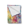 thumbnail image 2 of Modern Soft Flannel Fleece Throw Blanket, Colorful Hazy Balls Circular Hoops Bubbles Vibrant Rainbow Style Dreamy Art Print, Cozy Plush for Indoor and Outdoor Use, 50" x 60", Multicolor, by Ambesonne, 2 of 6