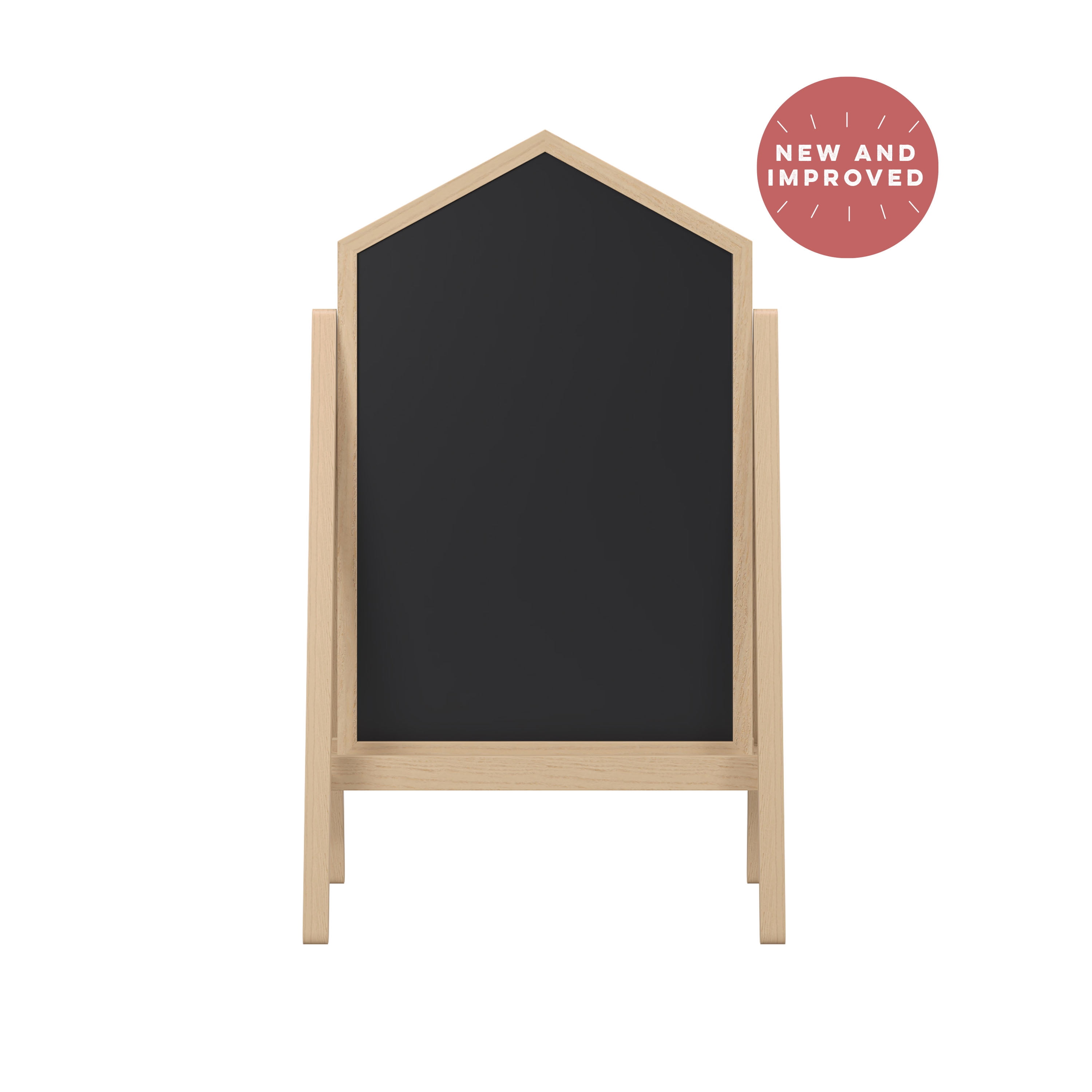 House of Happy Chalk/ White Board Easel, Natural