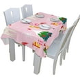 thumbnail image 6 of GZHJMY Christmas Flamingo with Llama Rectangle Tablecloth for Kitchen Dining Room Party Table Cover Home Decor 54"(W) x 72"(L), 6 of 7
