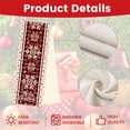 thumbnail image 3 of Merry Christmas Snowflakes Table Runner 13x72 Inch Christmas Buffalo Plaid Winter Kitchen Dining Table Decoration Red Black Plaid New, 3 of 7