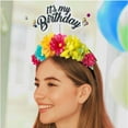 thumbnail image 6 of Weflink It's my Birthday Headdress With Glitter Letters Stretchy Hair Accessory For Women Girls Party Celebration, 6 of 13