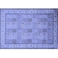 thumbnail image 1 of Ahgly Company Machine Washable Indoor Rectangle Persian Blue Traditional Area Rugs, 7' x 10', 1 of 4