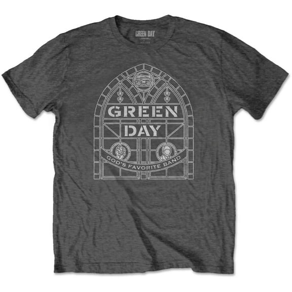Green Day Unisex T-Shirt Stained Glass Arch (Small)