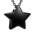 thumbnail image 2 of Collar colgante Salvador pequeña estrella Duelo Regalo para Perfume Mujeres hombres mamá papá Negro, 2 of 9