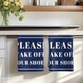 thumbnail image 7 of Blue Letter Kitchen Towels Set of 2, Modern Minimalist White Text Striped Absorbent Dish Towels for Kitchen, Microfiber Hand Towel, Quick Drying Tea Towel for Cleaning Decorative Dishcloths, 7 of 7