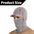 thumbnail image 4 of Gorro de invierno para hombre con orejeras, visera y bufanda, gorro de esquí para nieve, gorra de béisbol para deportes al aire libre, 4 of 5
