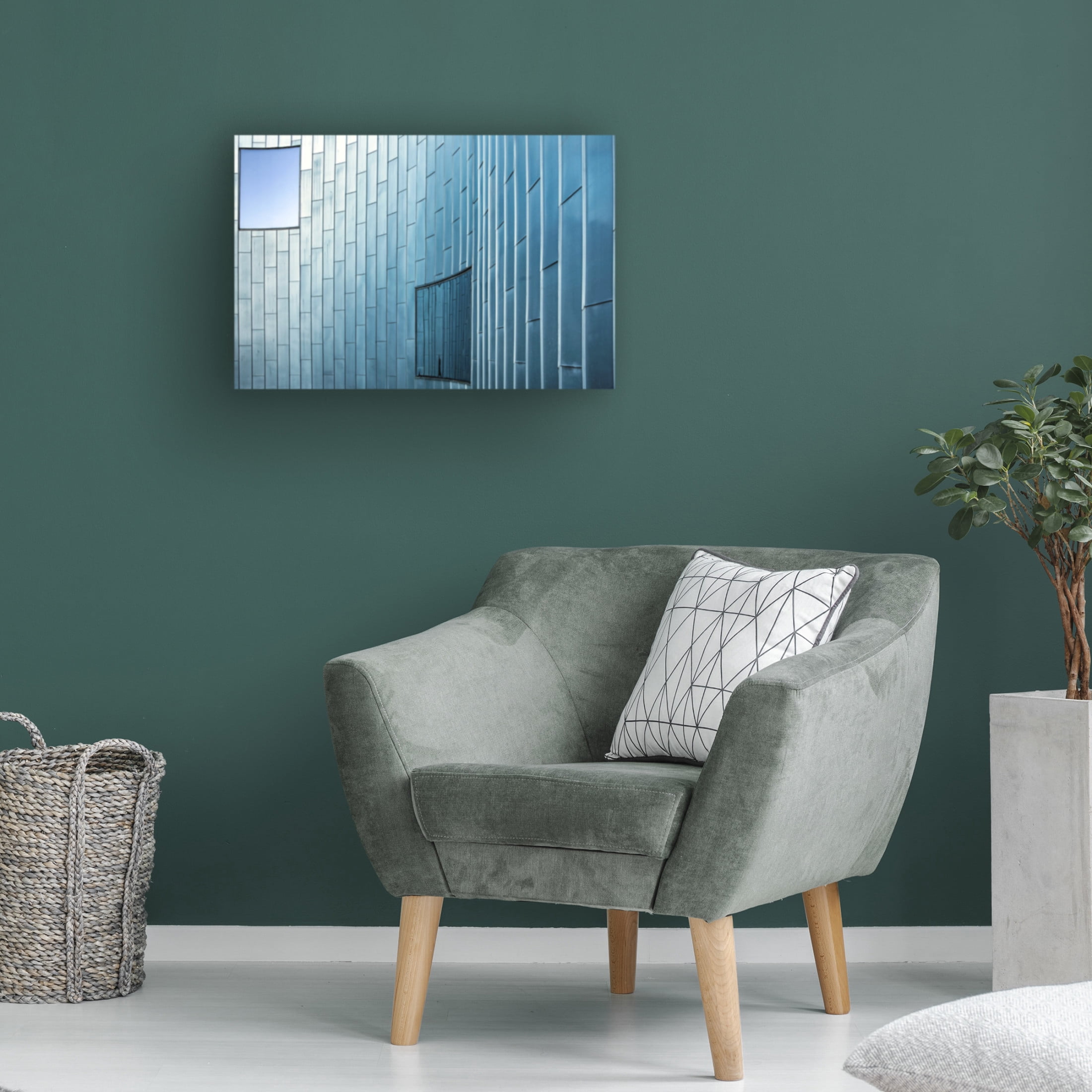 Canvas Wall Art - Linda Wride 'Lines And Frames' Wall Art for Living Room, Bedroom, or Office D?cor by Trademark Fine Art - 47 x 30 Inches