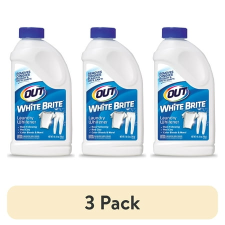 (3 pack) Out White Brite Laundry Whitener, 28 oz