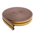 thumbnail image 2 of 5M Self-Adhesive EPDM Doors And Windows Draught Excluder Foam Seal Strip Sounding Collision Avoidance Rubber Weatherstrip D 9x7.5mm Brown, 2 of 6