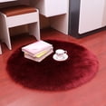 thumbnail image 3 of NUZYZ 30/35/40/45cm Round Plain Fluffy Rug Pad Carpet Bedroom Mat Cover Home Decor, 3 of 8